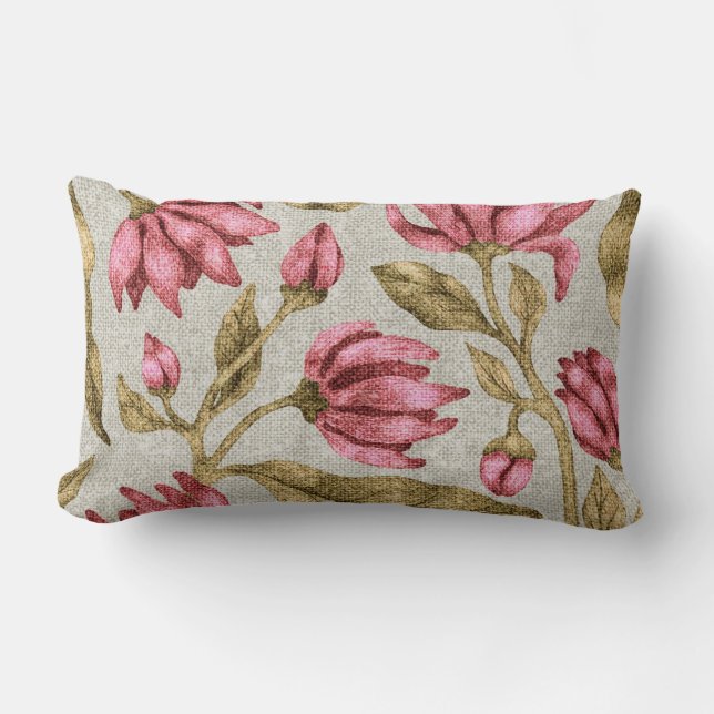 Coussin Rectangle Assez floral décoratif accrocheur  (Recto)