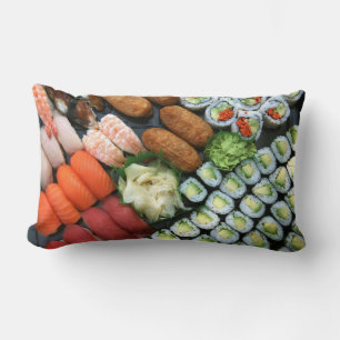 Coussin Rectangle Assortiment de favoris de sushi japonais