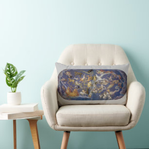 Coussin Rectangle Astronomie Vintage Fresque des Constellations Céle