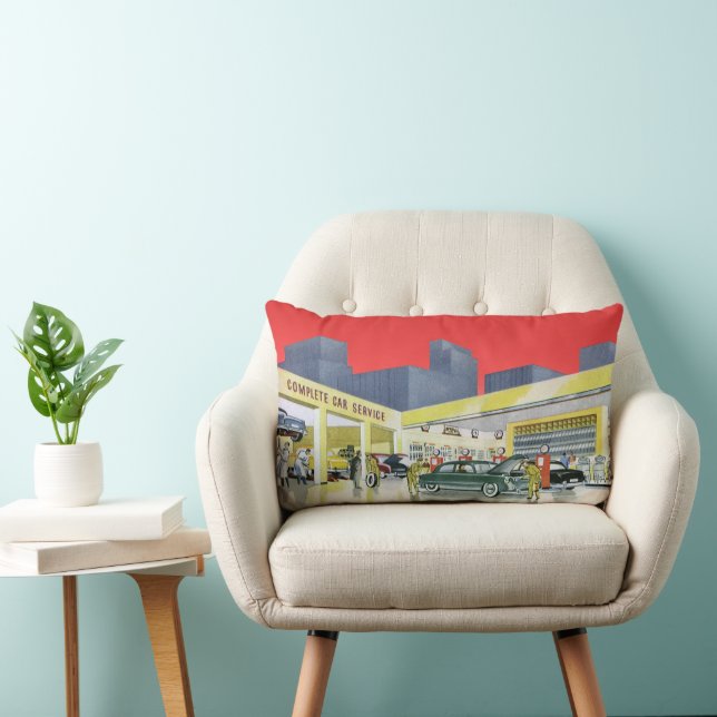 Coussin Rectangle Atelier de service automobile complet pour mécanic (Chaise)
