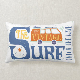 Coussin Rectangle Attrapez l'affiche de vague