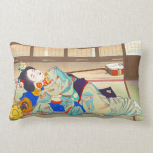 Coussin Rectangle Auberge de Nakazawa Hiromitsu à la dame de