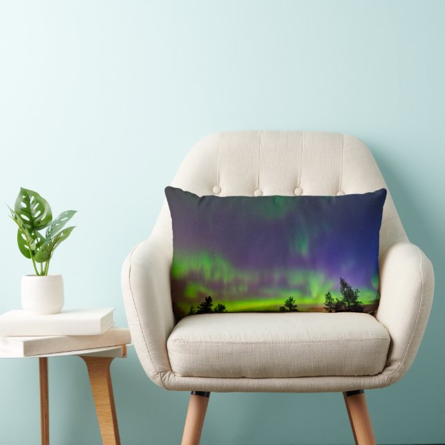 Coussin Rectangle Aurores boréales | Manitoba Canada (Chaise)