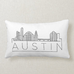 Coussin Rectangle Austin Skyline