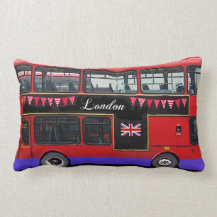 Coussin Rectangle Autobus rouge double Decker de Londres