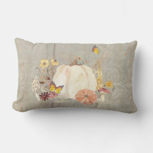 Coussin Rectangle Automne Citrouille Papillons Champignons Floral