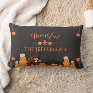 Coussin Rectangle Automne Cosy Personnalisé avec Nom de Famille