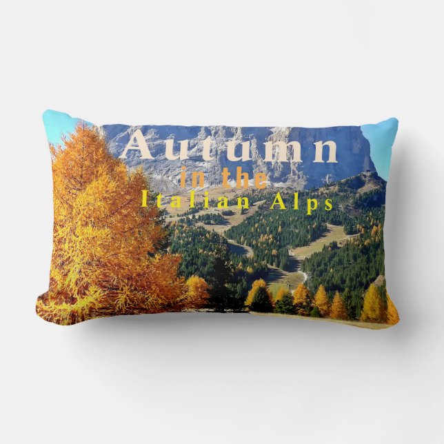 Coussin Rectangle Automne dans les Alpes italiennes (Recto)