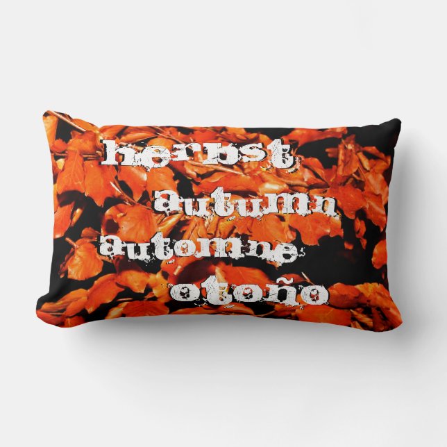 Coussin Rectangle Automne en forêt (Recto)