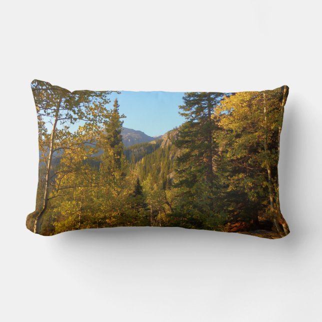 Coussin Rectangle Automne sur le sentier vers le lac Dream (Recto)