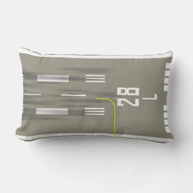 Coussin Rectangle Autorisé à atterrir sur la piste Pillow, San Fran  (Recto)