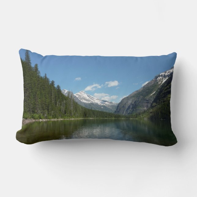Coussin Rectangle Avalanche Lake I dans le parc national de Glacier (Recto)