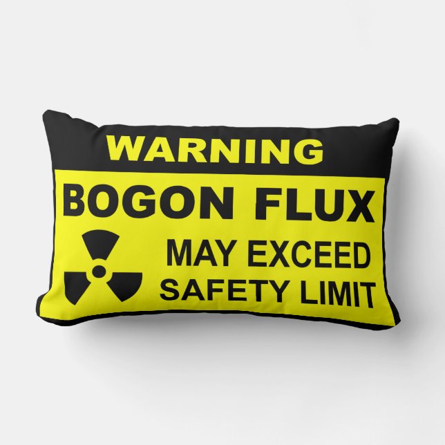 Coussin Rectangle Avertissement : Flux de Bogon (Recto)