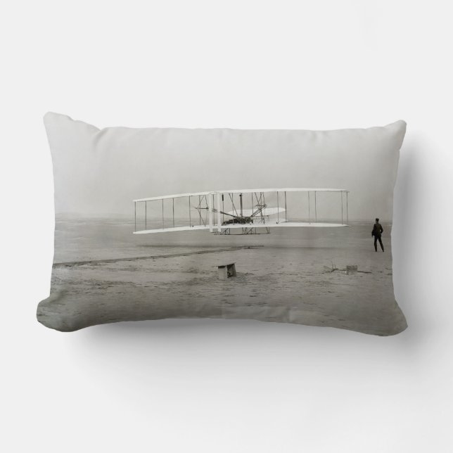 Coussin Rectangle Avion des Frères Wright Premier Vol Avion Aviation (Recto)