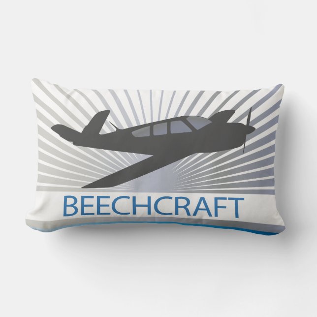 Coussin Rectangle Avions de Beechcraft (Recto)