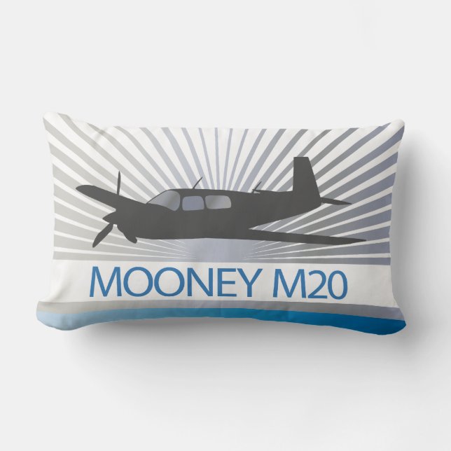 Coussin Rectangle Avions de Mooney M20 (Recto)