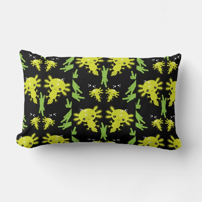 Coussin Rectangle Axaotl Salamander Cadeau Enfants (Recto)