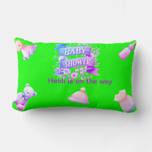 Coussin Rectangle Baby shower pour une fille