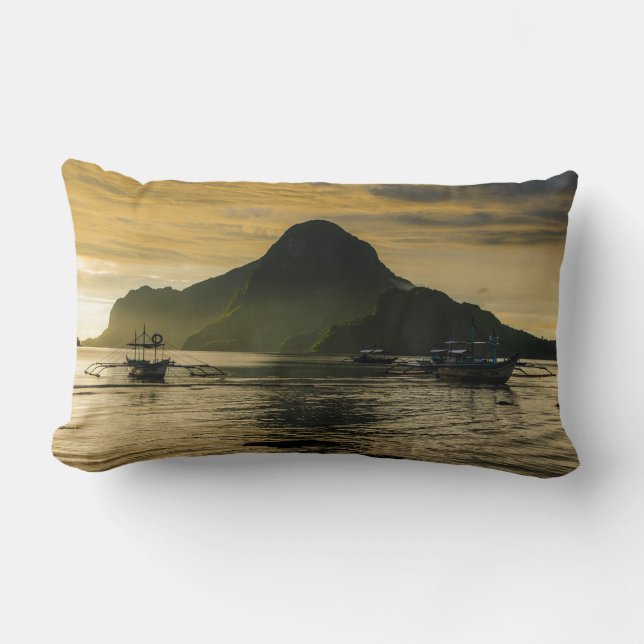 Coussin Rectangle Balancier au coucher du soleil (Recto)