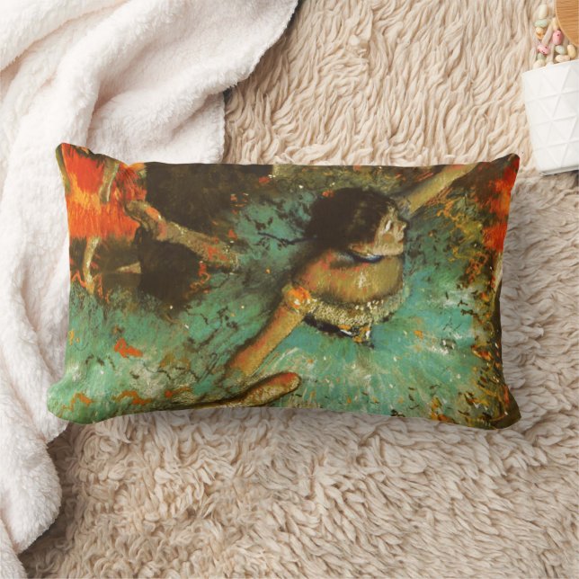 Coussin Rectangle Ballerina Dance Green Dancer Edger Degas Peinture (Couverture)