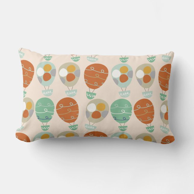 Coussin Rectangle Ballons Whimsical à air chaud (Recto)