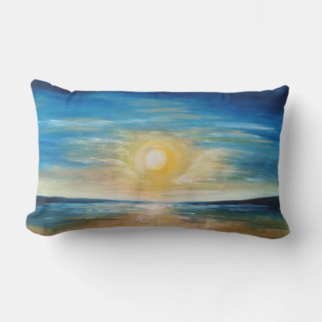 Coussin Rectangle Balnéaire Sunrise Océan Sunset Rayonnant Paysage m (Recto)