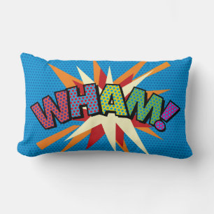 Coussin Rectangle BAM COUP D'POING Drôle Moderne Cool Art Livre Band