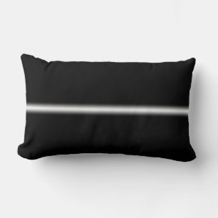Coussin Rectangle Bande blanche fanée sur noir