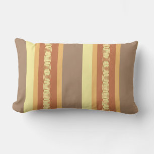 Coussin Rectangle Bande d'auvent du milieu du siècle - neutrales de