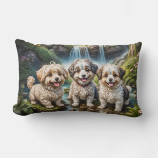 Coussin Rectangle Bande de chiens marrants