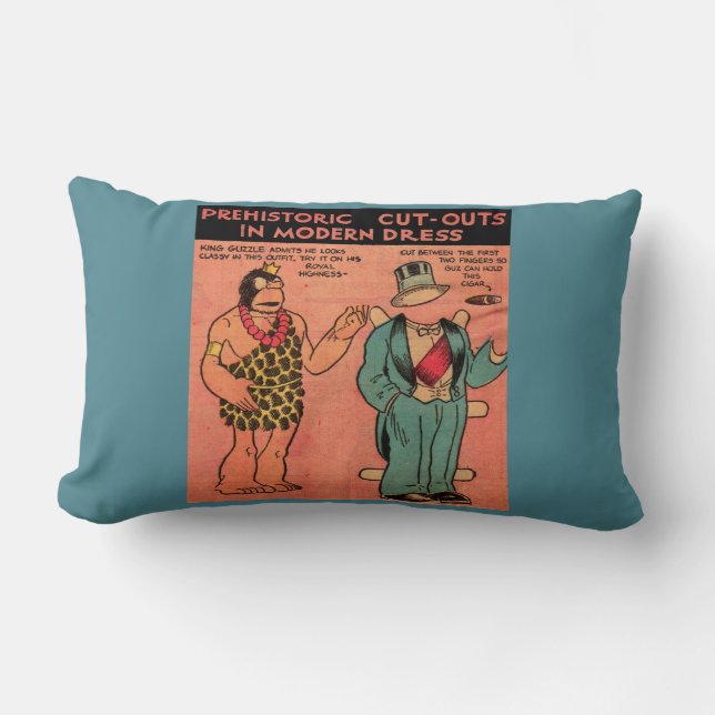 Coussin Rectangle Bande dessinée des années 1930 poupée en papier de (Recto)