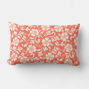Coussin Rectangle Bande réversible de l'hibiscus hawaïen de Kapalua