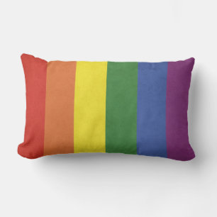 Coussin Rectangle Bandes arc-en-ciel