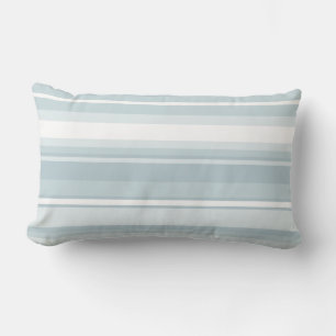 Coussin Rectangle Bandes bleu glace