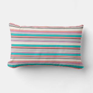 Coussin Rectangle Bandes d'aqua gris