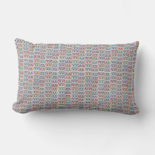 Coussin Rectangle Bandes de cassettes Retro Pastel Motif