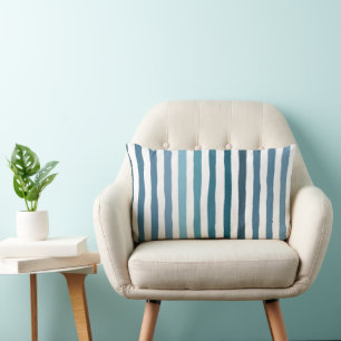 Coussin Rectangle Bandes dessinées à la main dans les tons bleu d'in