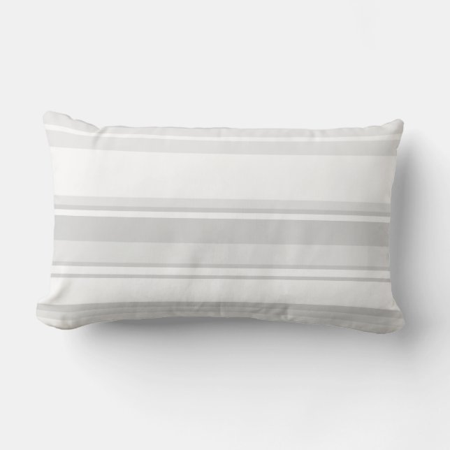 Coussin Rectangle Bandes gris clair (Recto)