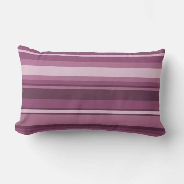 Coussin Rectangle Bandes mauves (Recto)