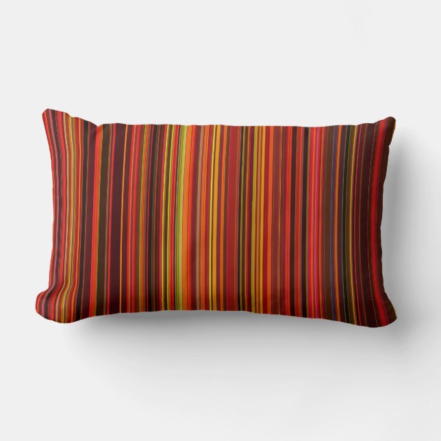 Coussin Rectangle Bandes multicolores (Recto)