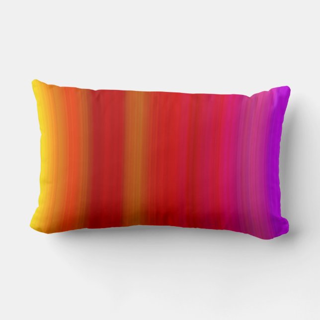 Coussin Rectangle Bandes multicolores Abstraites (Verso)