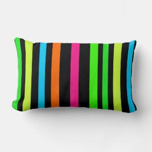 Coussin Rectangle Bandes néon
