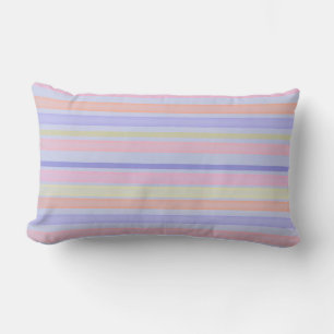 Coussin Rectangle Bandes pastel multicolores