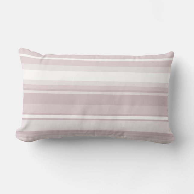 Coussin Rectangle Bandes roses à quartz rose (Recto)