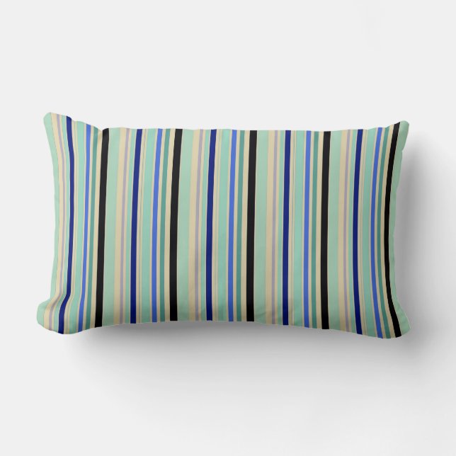 Coussin Rectangle Bandes verticales Abstraites sans couture (Recto)
