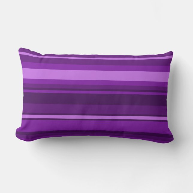 Coussin Rectangle Bandes violettes (Recto)