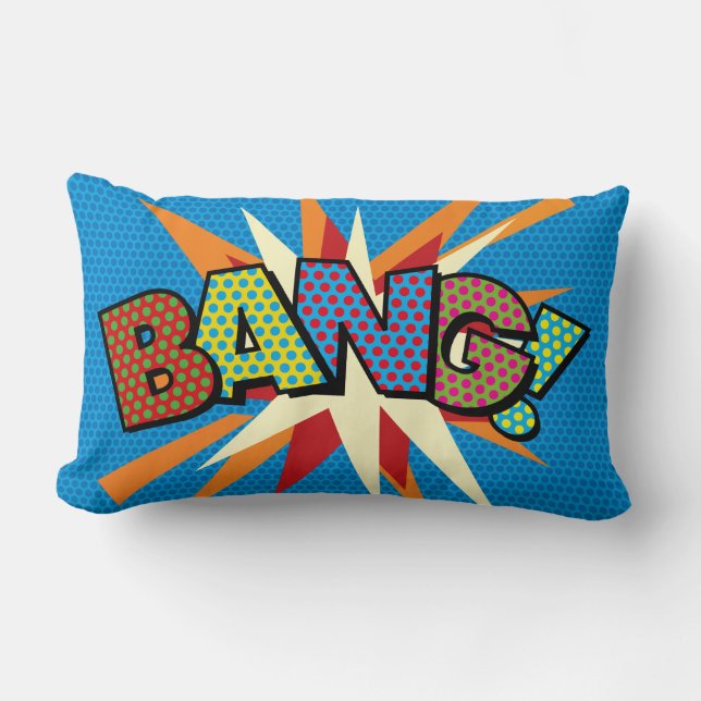 Coussin Rectangle BANG KA-POW Funny Modern Cool Stylish Comédie Livr (Recto)