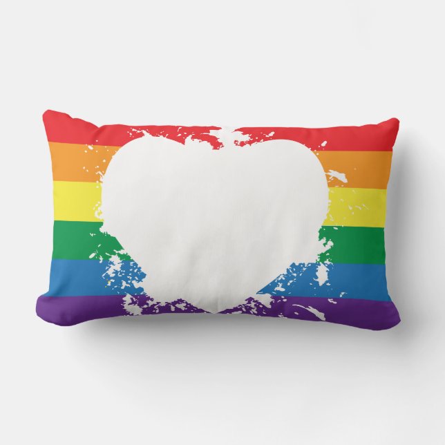 Coussin Rectangle Bannière Gay-Pride-Heart-Reverse-Paint (Recto)