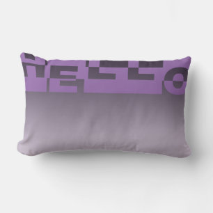 Coussin Rectangle Bannière HELLO moderne + votre backgr. & idées