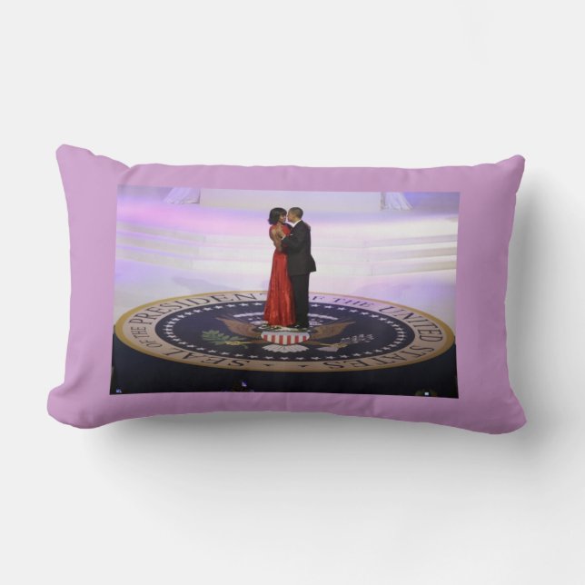 Coussin Rectangle Barack et Michelle Obama (Recto)